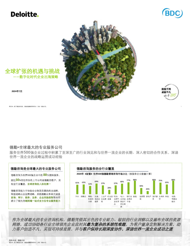 【德勤202407】全球扩张的机遇与挑战：数字化时代的企业出海策略-新通供应链论坛